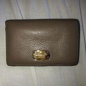 Beige/Gray Michael Kors Bifold Wallet